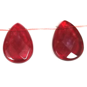 WINE QUARTZ FACETED PEAR SD22X3MM
